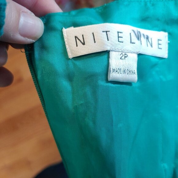 Vintage Silk Diamond Jeweled Halter Niteline Dress Formal Evening Cocktail Party - Picture 8 of 9